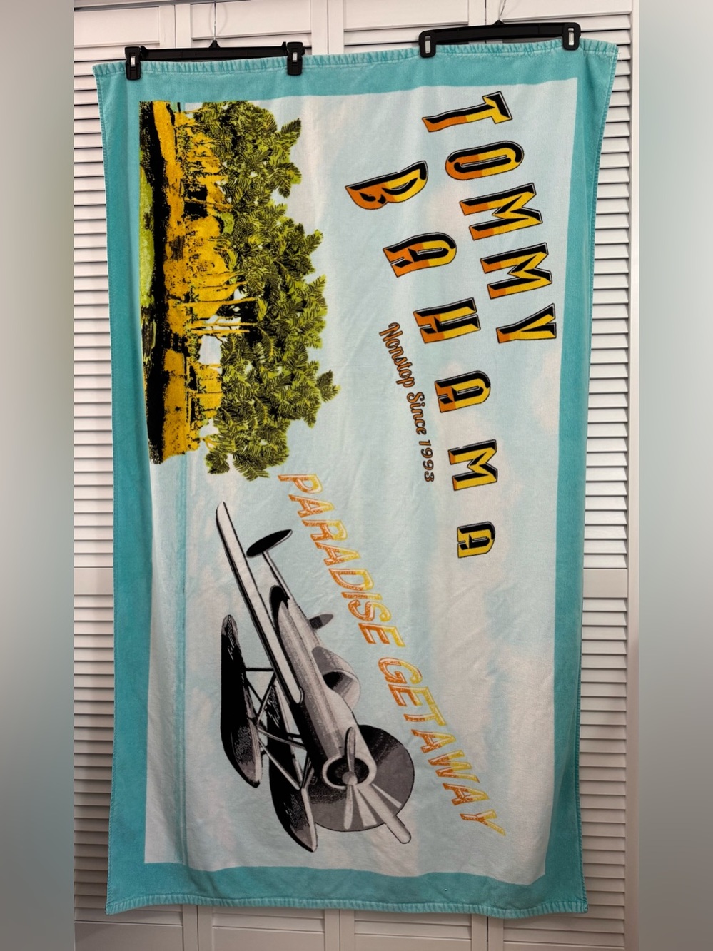 Vintage Tommy Bahama Beach Towel 100% Cotton XL 40”x 70” Summer Core